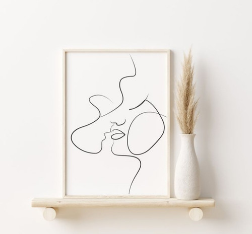 تابلو دکوراتیو،طرح بوسه،ژورنالی و مینیمال